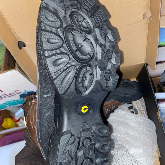 Chinook Men 13 Leather Waterproof Ice Breaker Work Boot #6135-201, Brown/Black - Picture 5 of 7